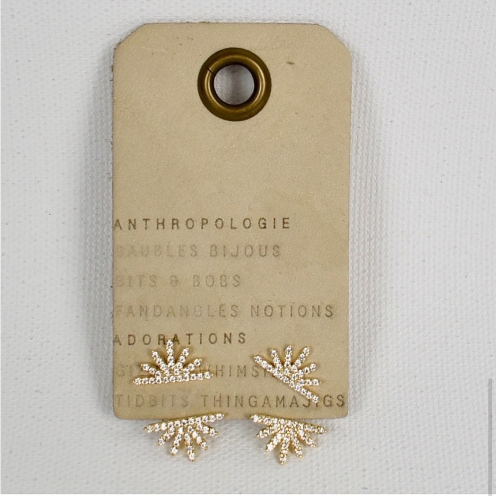 Anthropologie sunburst gold earring